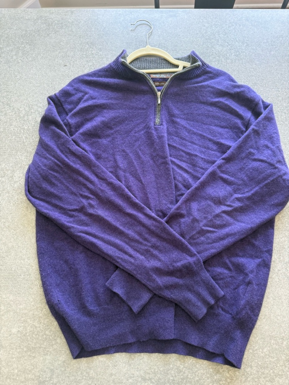 Peter Millar Men's 100 percent cashmere quarter zip